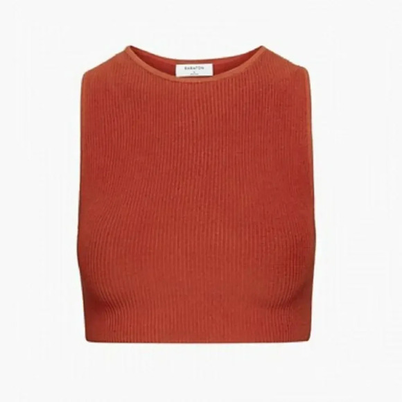 NWT Babaton SCULPT KNIT RACER CROPPED TANK - Picture 1 of 5